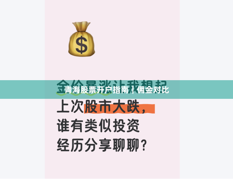青海股票开户指南｜佣金对比